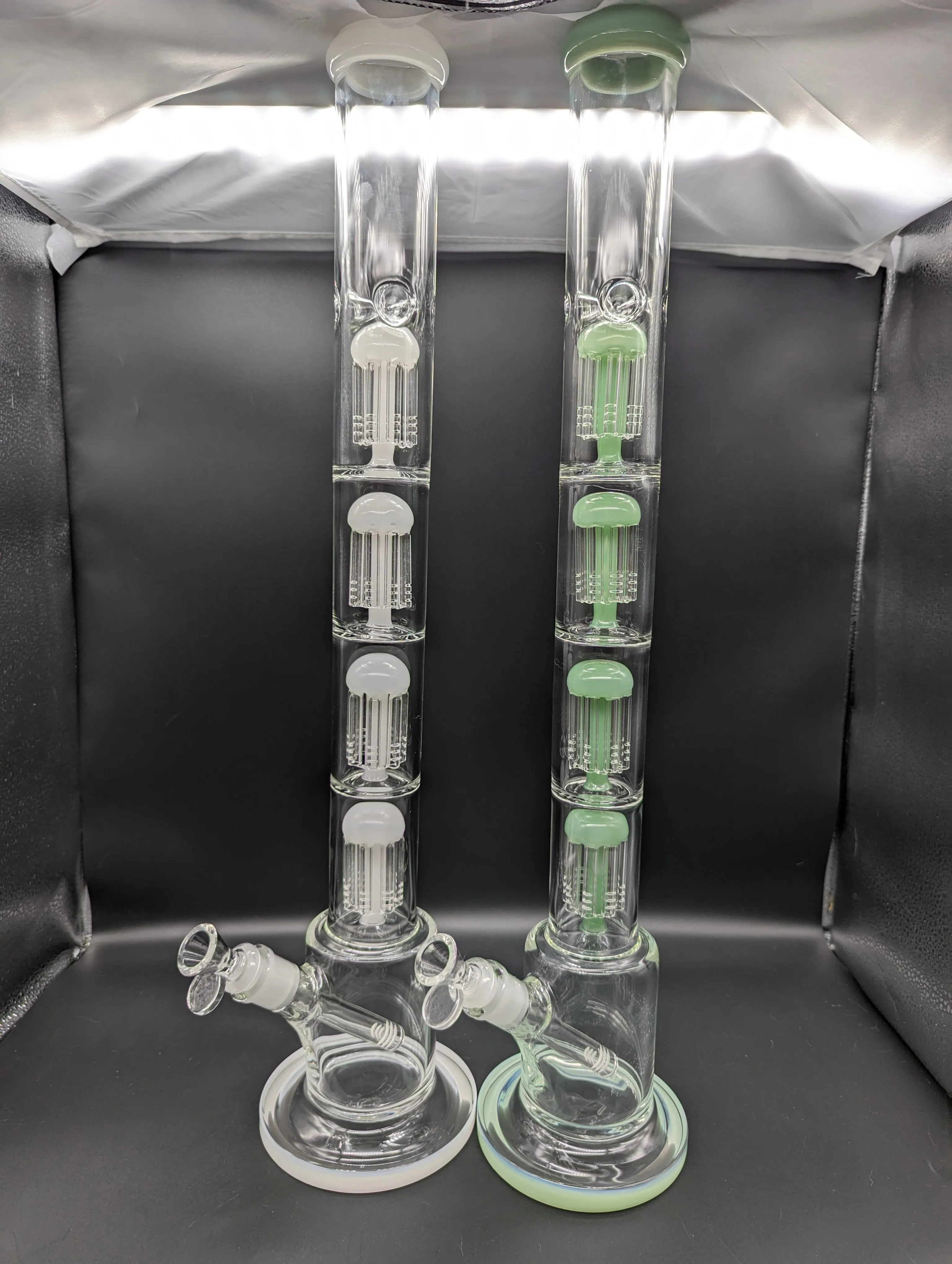 24 Quad Tree Perc Straight Tube Bong