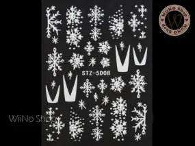 3D Snowflake Adhesive Nail Art Sticker - 1 pc (STZ-5D08)