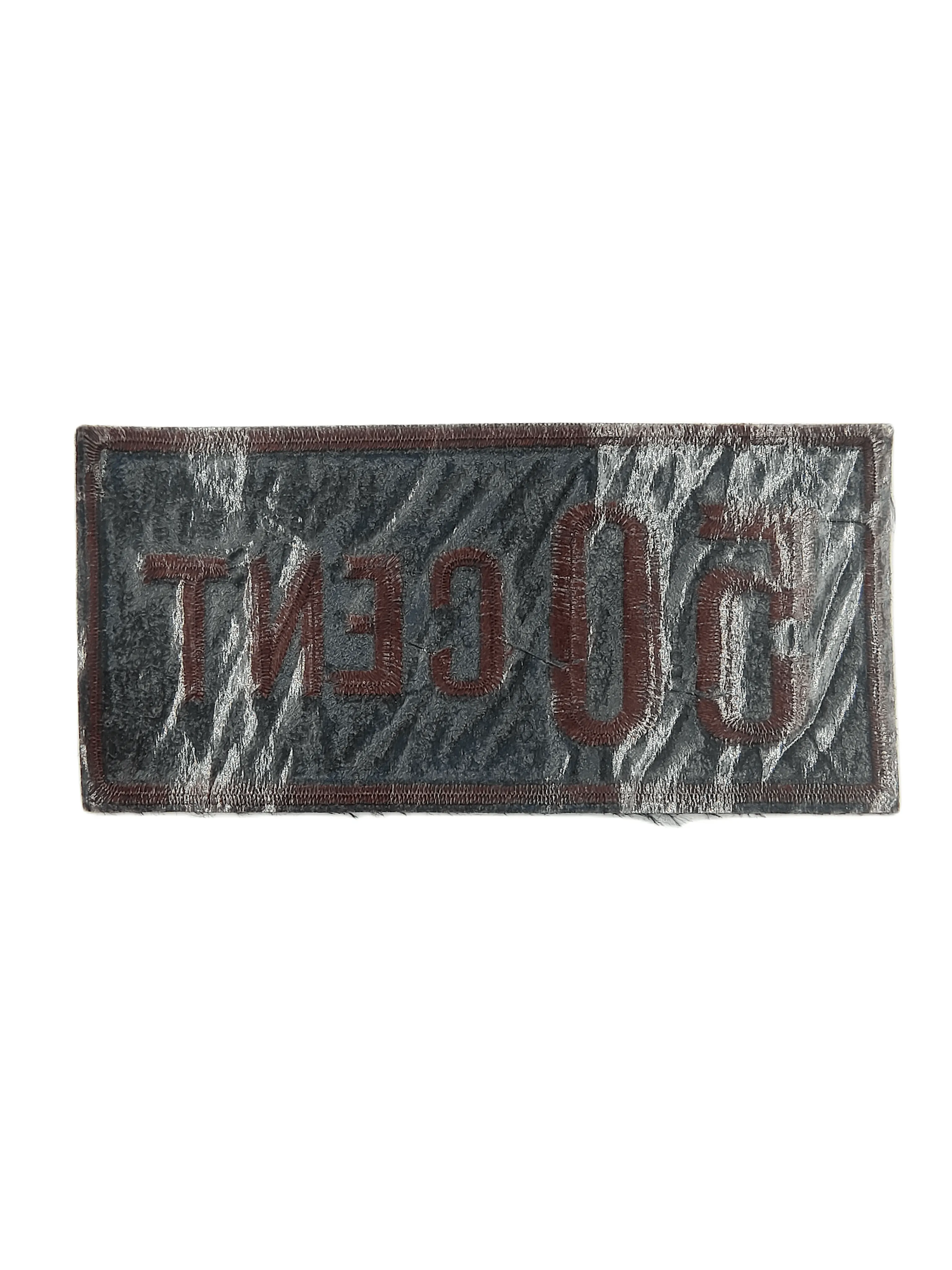 50 Cent Embroidered Brown Hot-Fix Patch