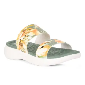 AHA Casual Olive Green Flip Flop For Women IMPACT-15 By Liberty