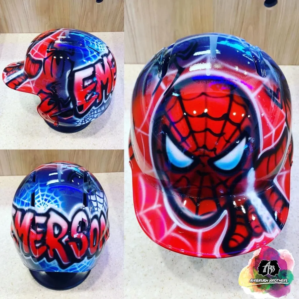 Airbrush Spiderman Design (Full Helmet)