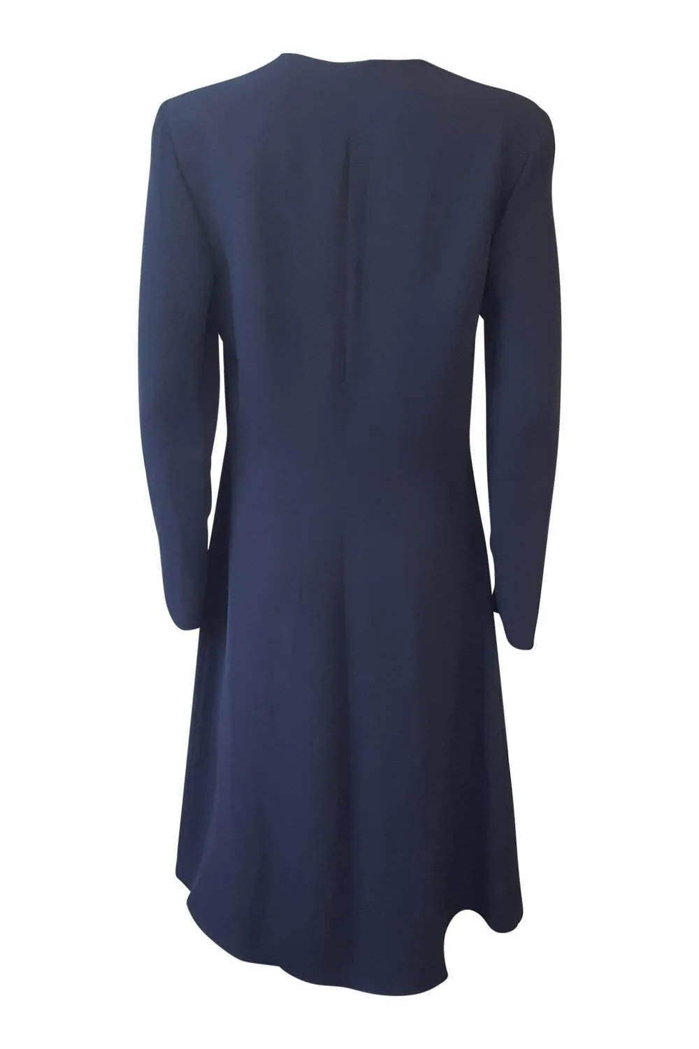 ARMANI Blue Silk Blend Knee Length Coat (IT 42)