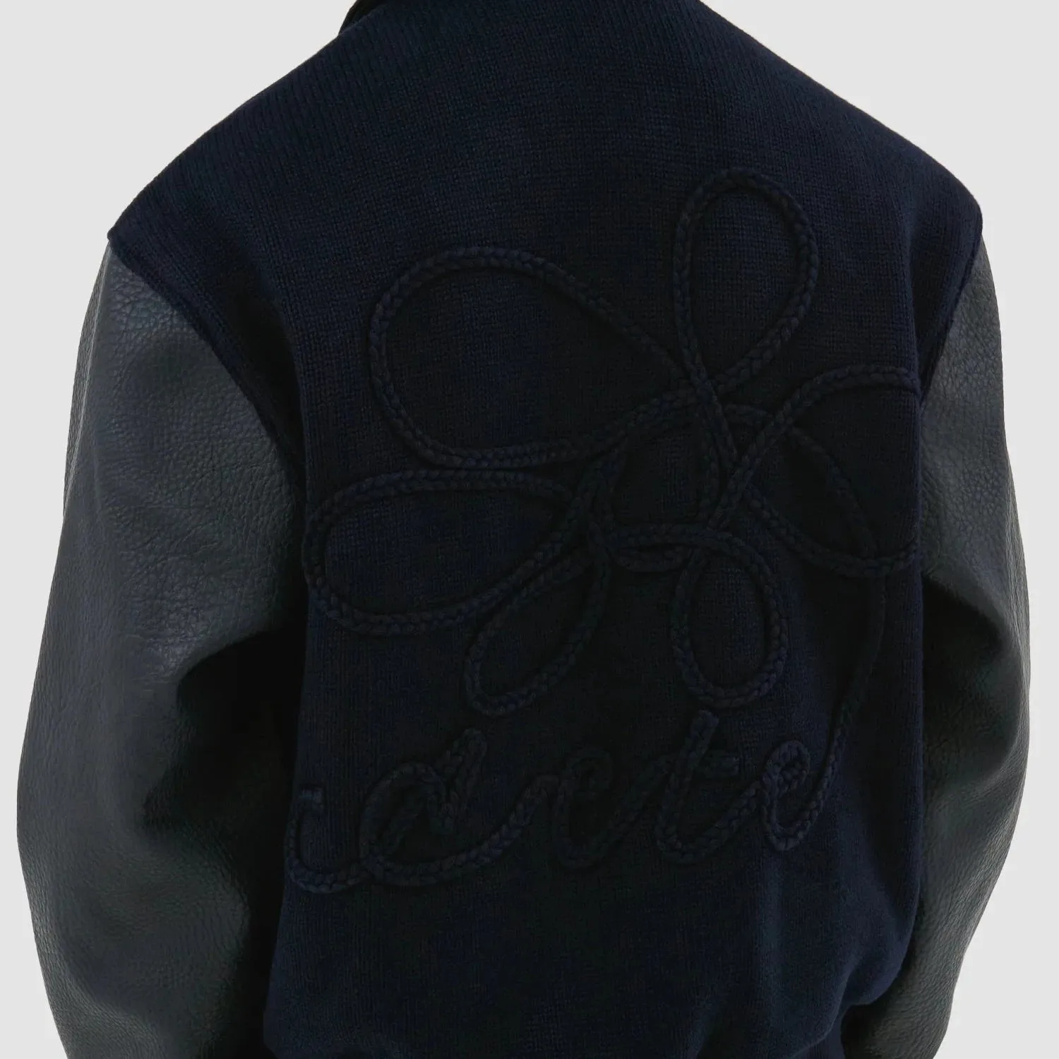 Arte Embroidered Flower Varsity Jacket