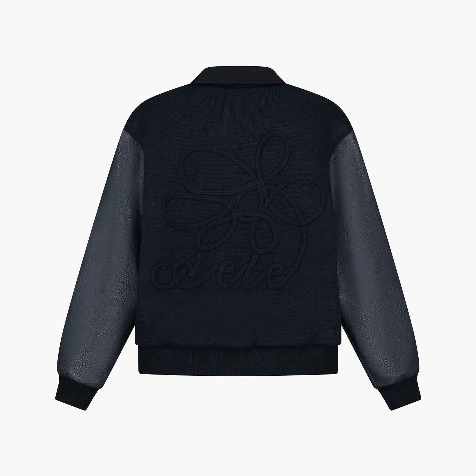 Arte Embroidered Flower Varsity Jacket