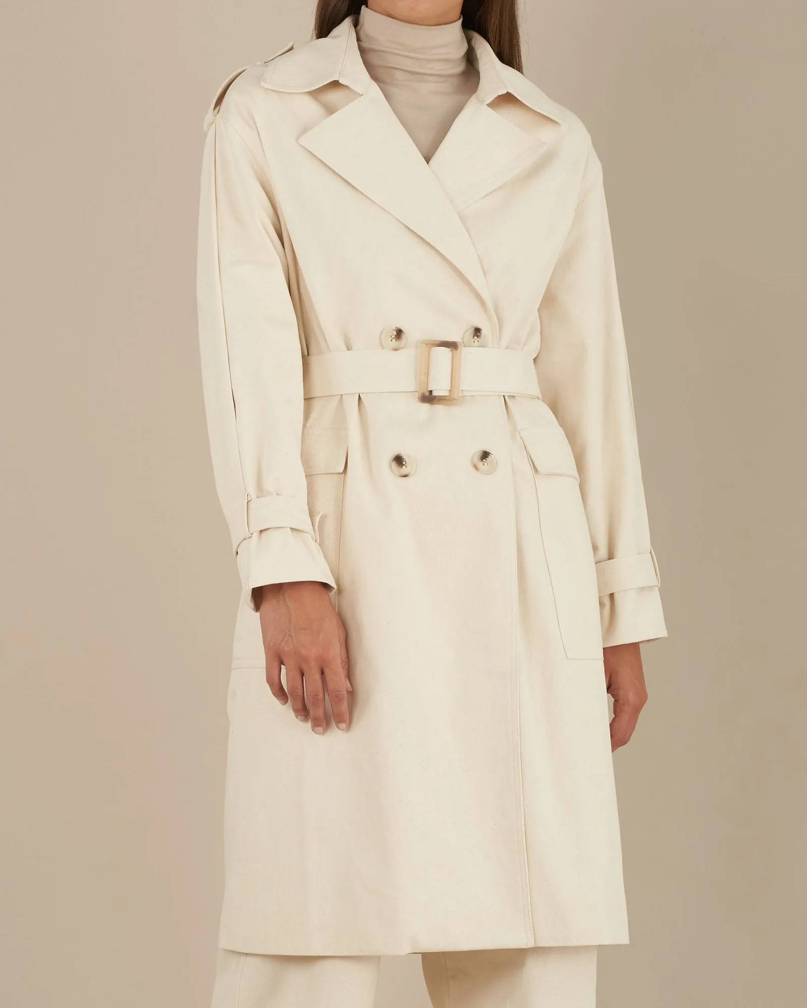 Arwen Trench Coat - Natural