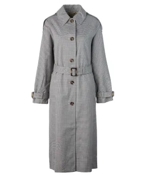 Barbour Women's Marie Check Showerproof Trench Coat