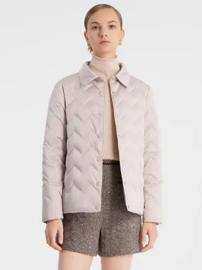 Beige Goose Down Coat