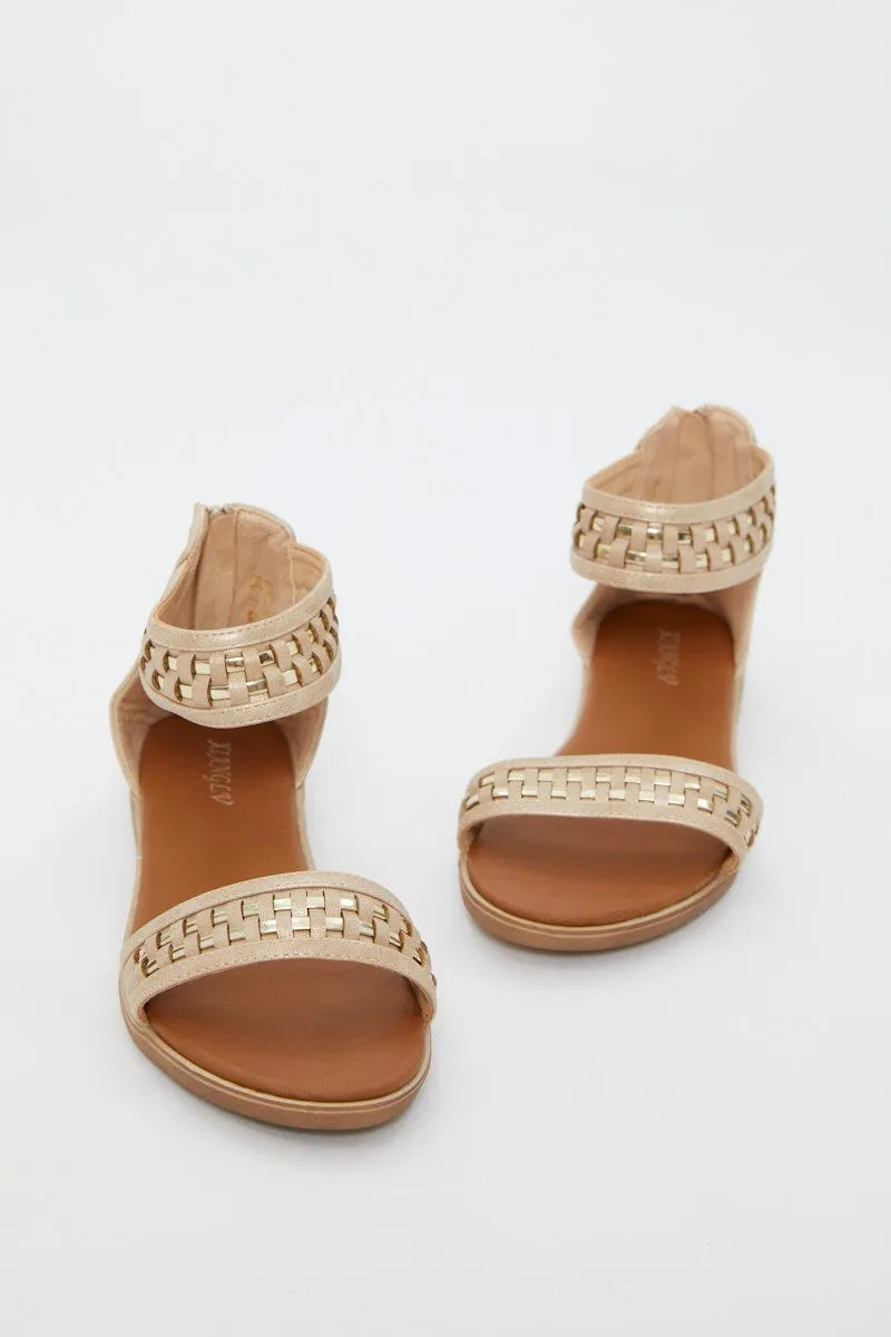 Beige Woven Sandal