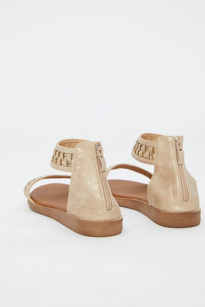 Beige Woven Sandal