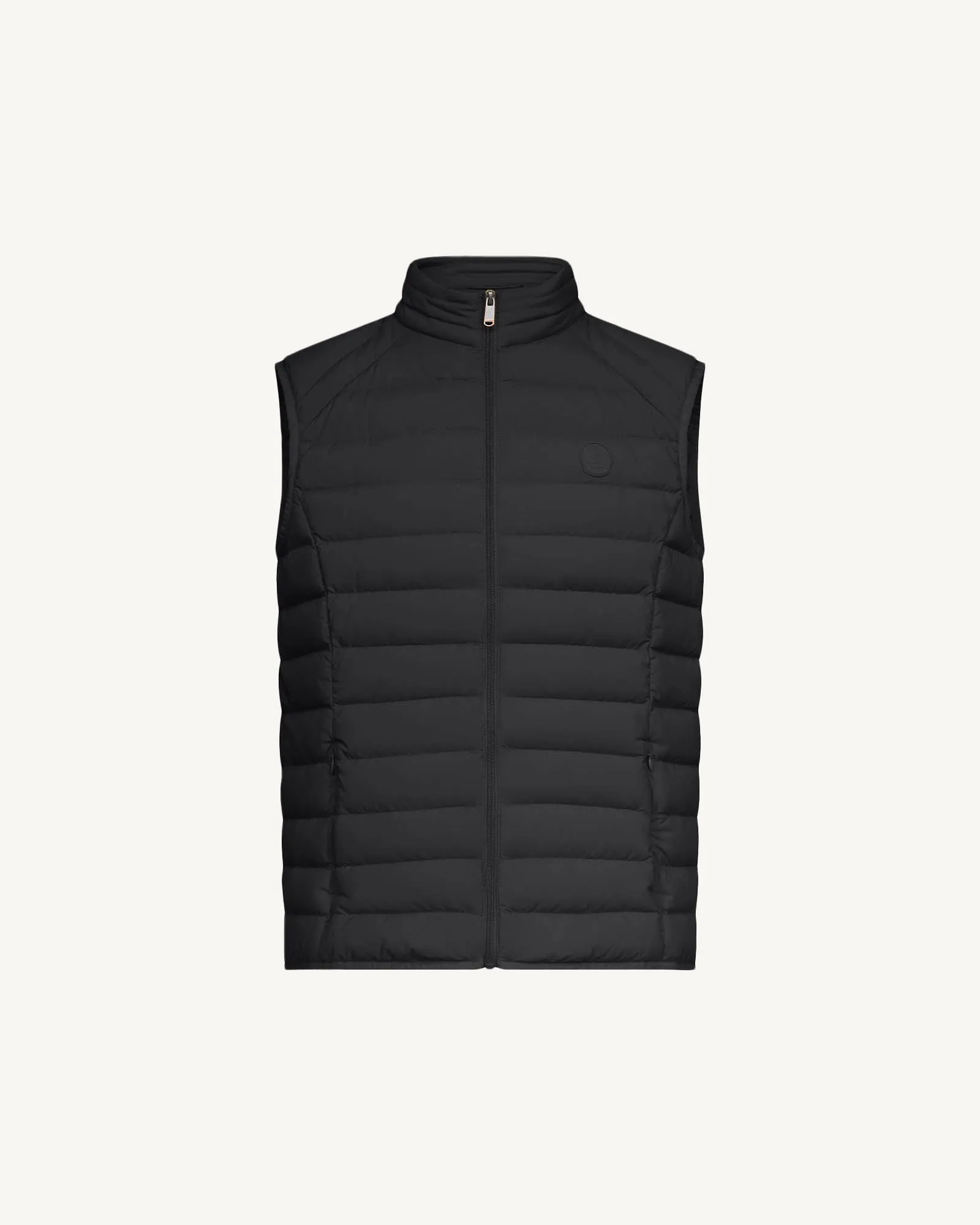 Black Arafo stretch sleeveless puffer jacket