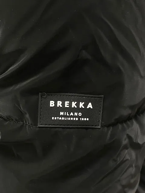 Brekka Women's winter jacket with hood fabric with velvet hand BRFW2086 BLK black