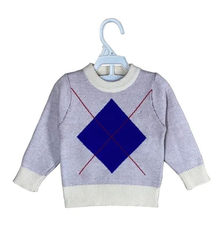 C1196  HANSHU WHITE BLEU Sweater