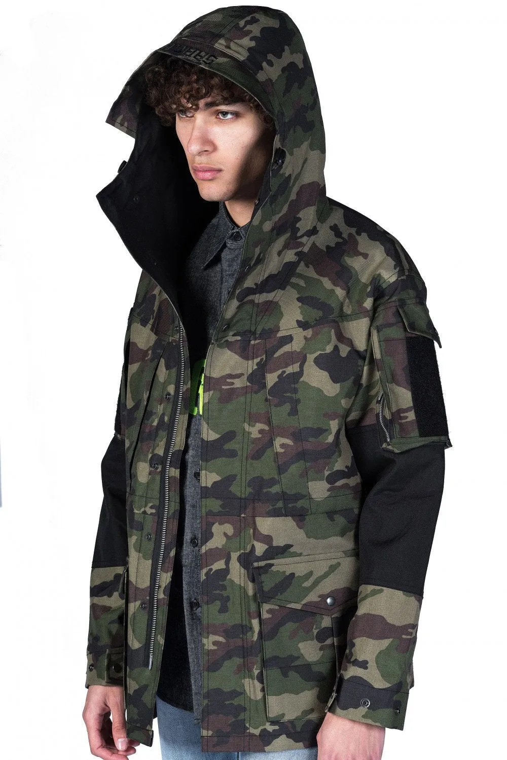 Camo Hooded Coat