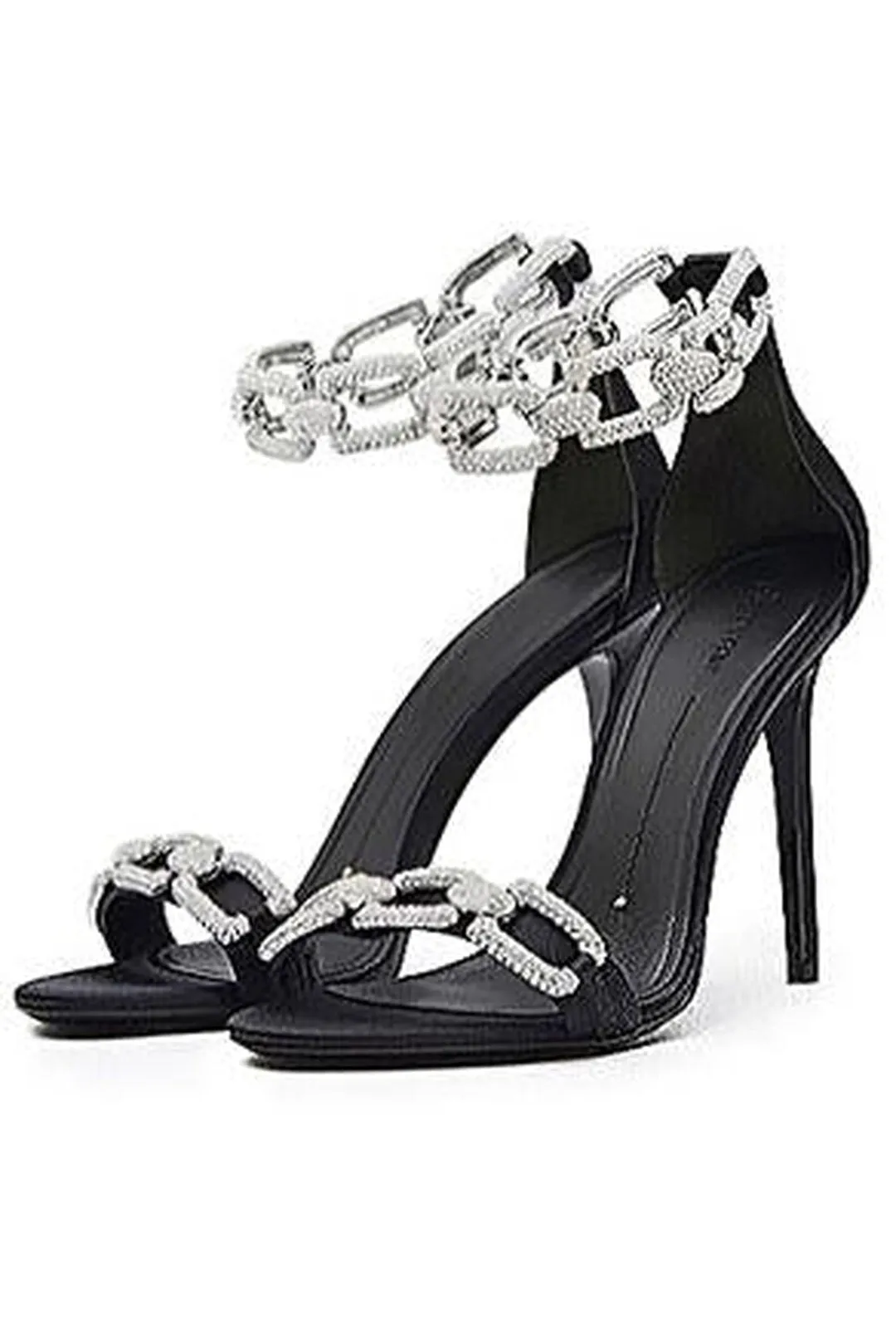 CENDI - CHAIN RHINESTONE HEELS