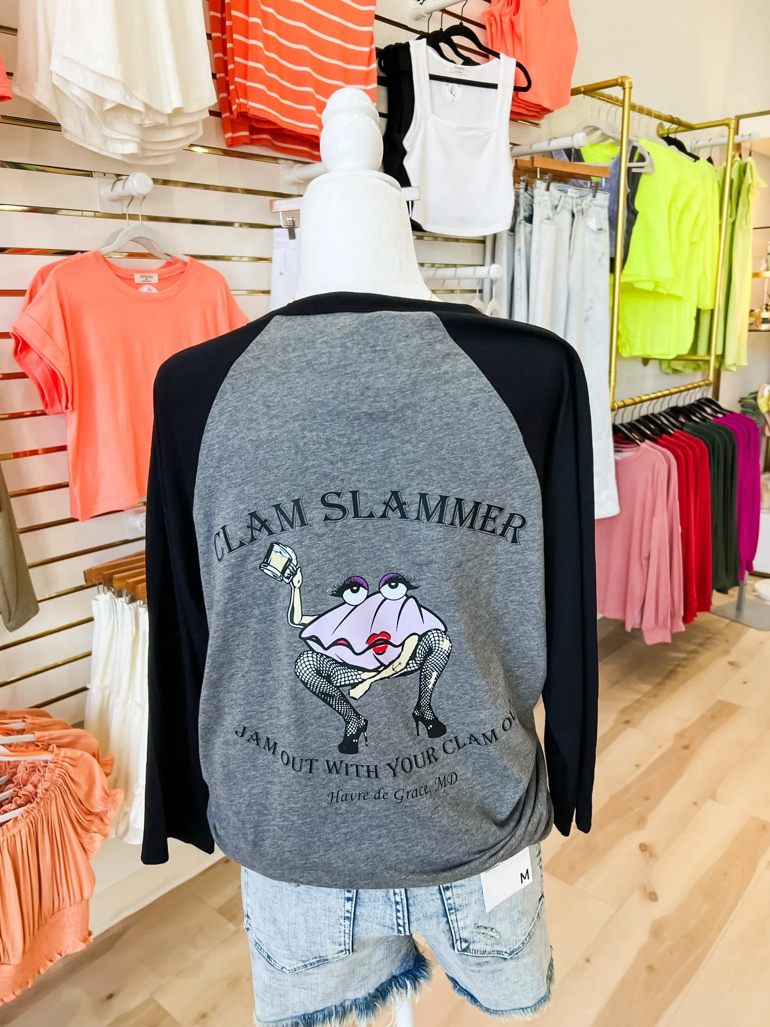 Clam Slammer Baseball Tee