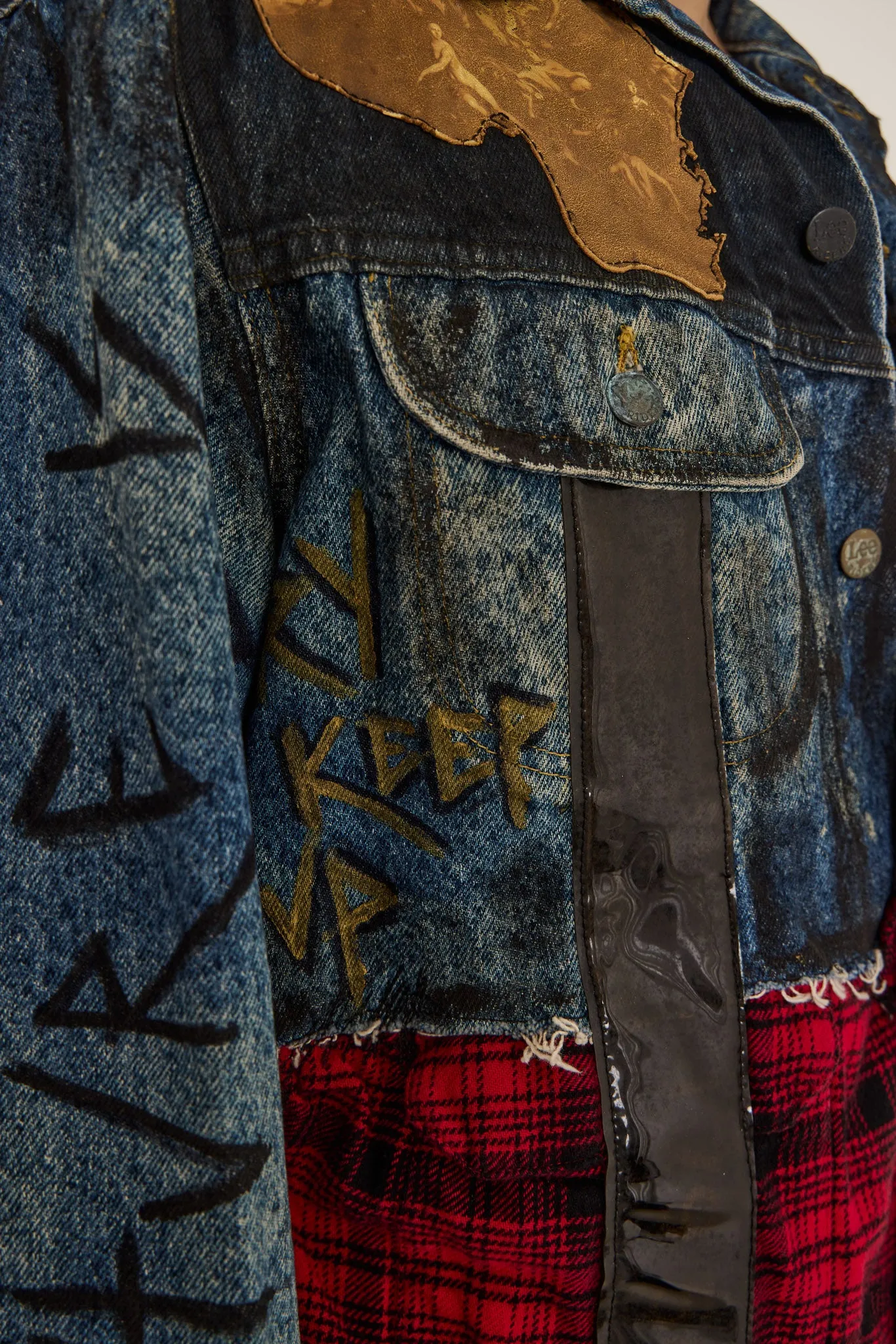 CLASSIC DECONSTRUCTED FLANNEL & DENIM JACKET - DUST OF GODS