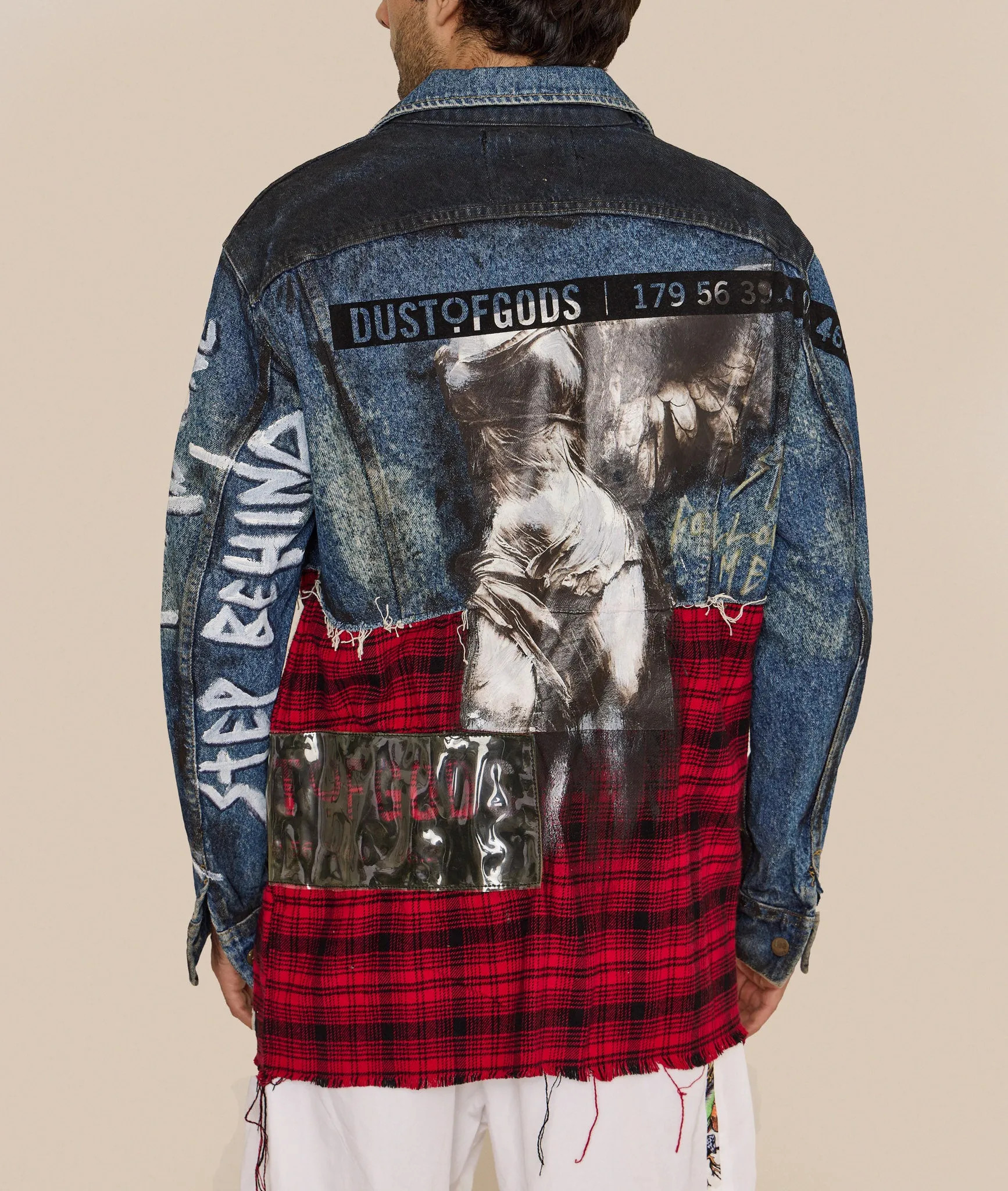 CLASSIC DECONSTRUCTED FLANNEL & DENIM JACKET - DUST OF GODS