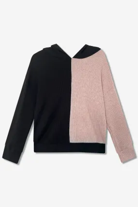 Colorblock Hoodie - Black Blush