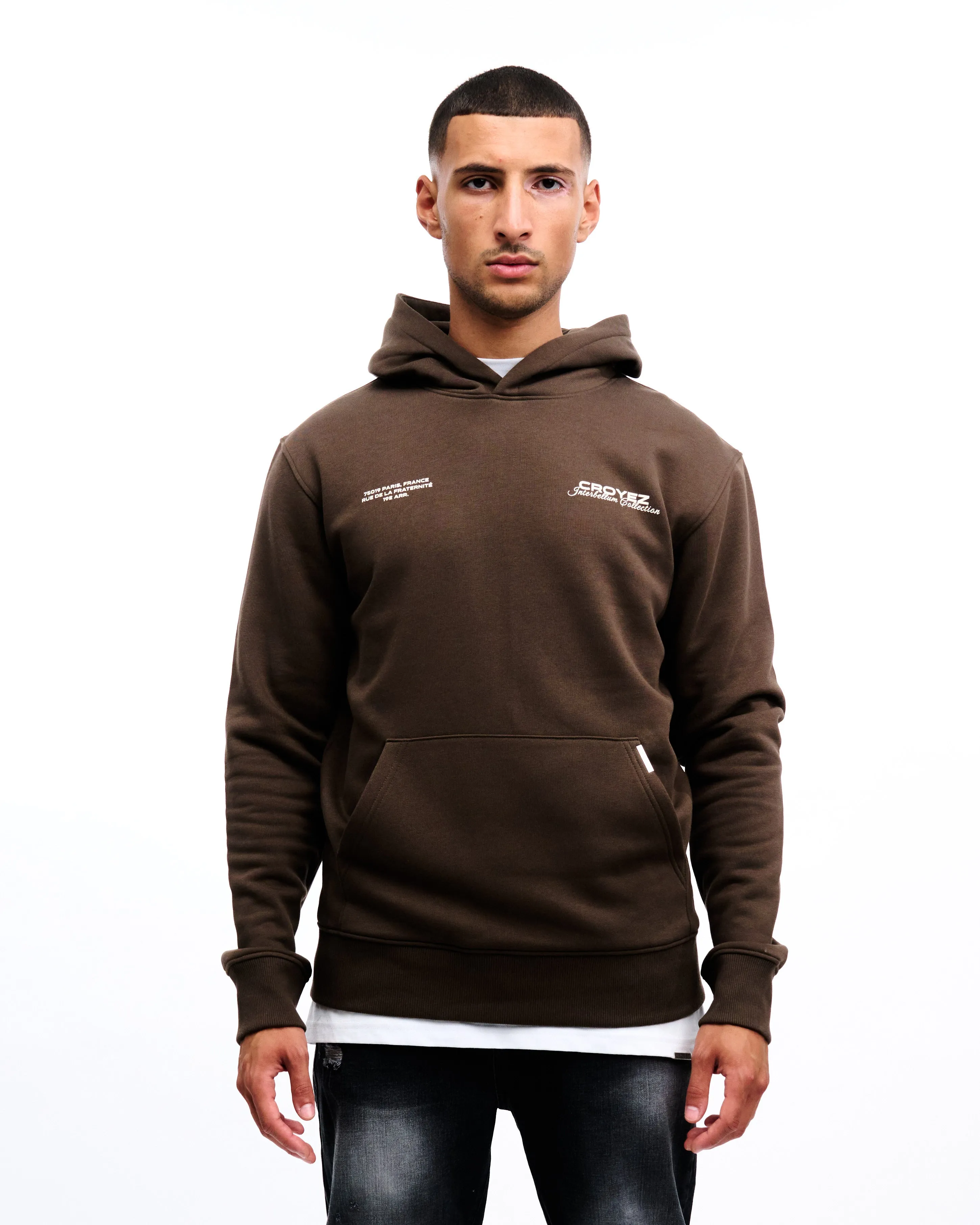 CROYEZ COLLECTION HOODIE - BROWN/VINTAGE WHITE