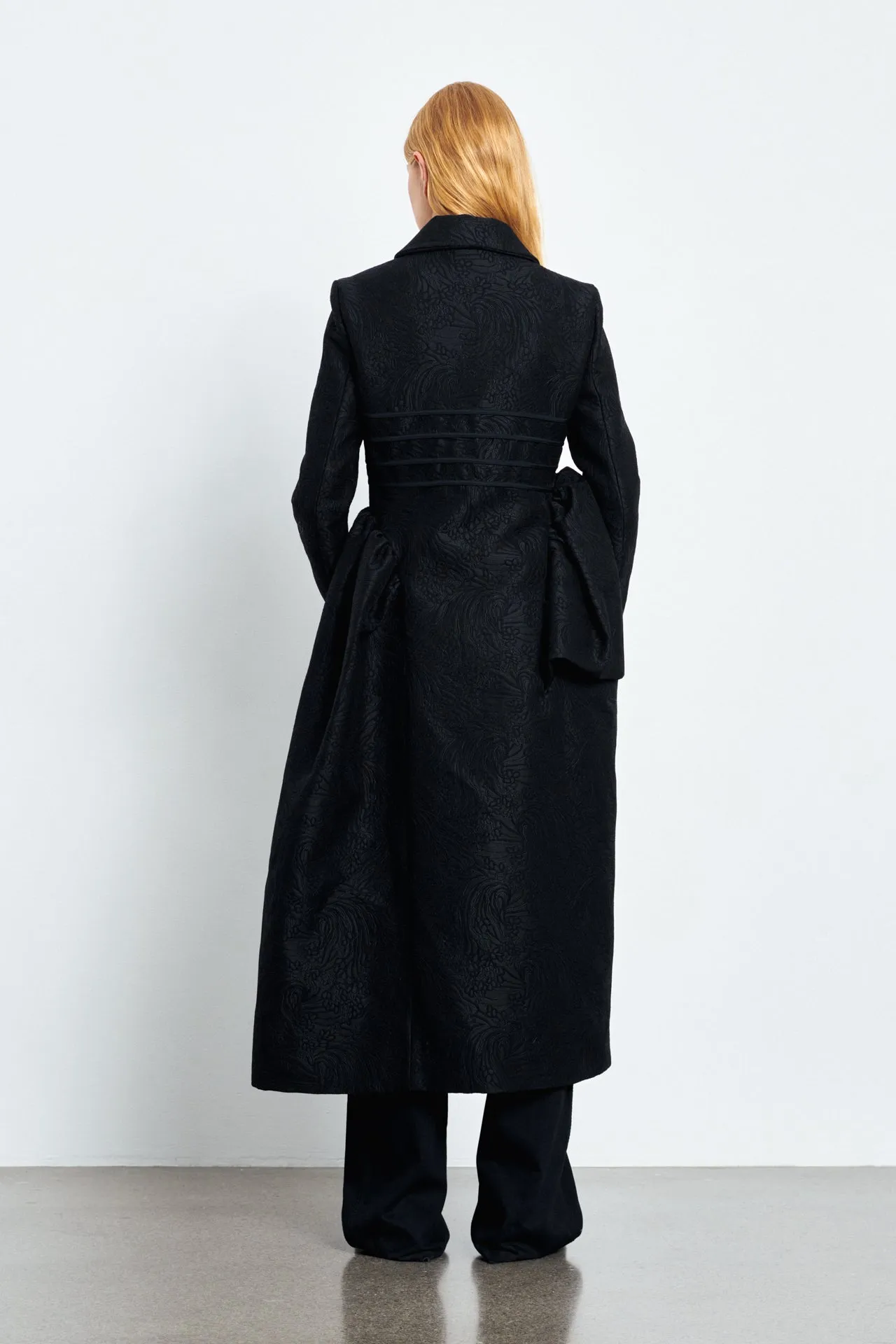 DESIREE | COAT ZINNIA JACQUARD BLACK