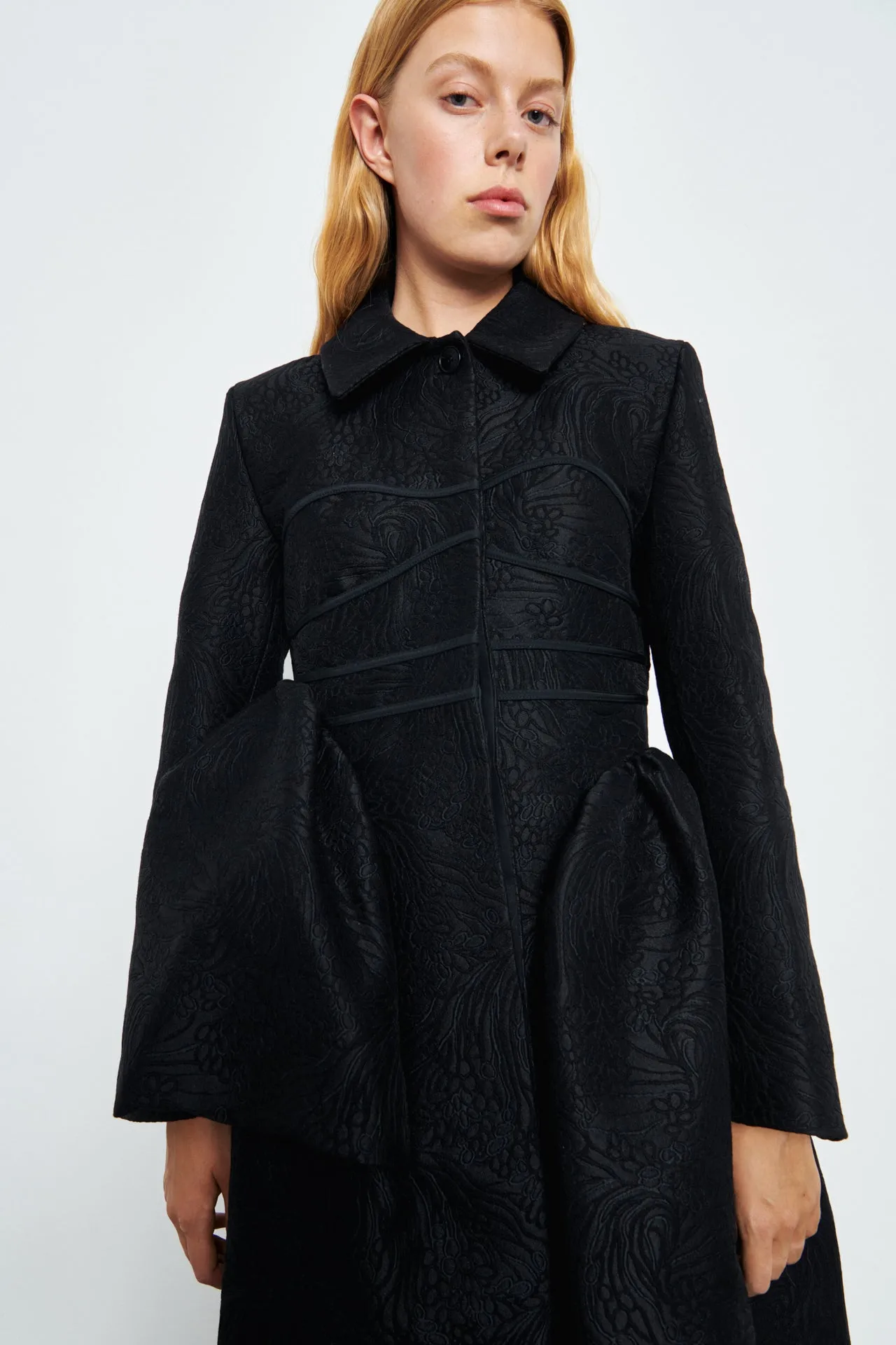 DESIREE | COAT ZINNIA JACQUARD BLACK