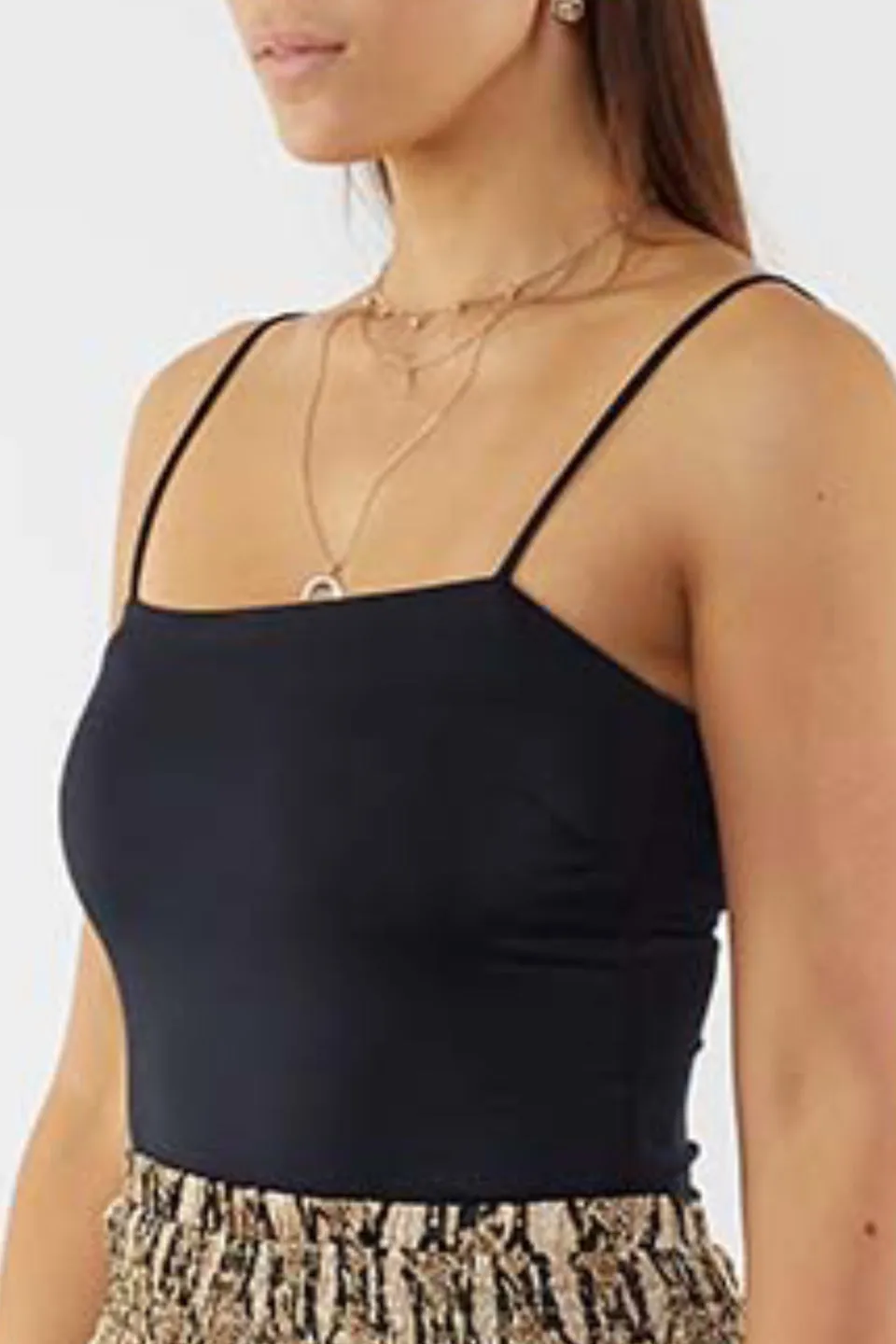 Eloise Fitted Stretchy Black Cami