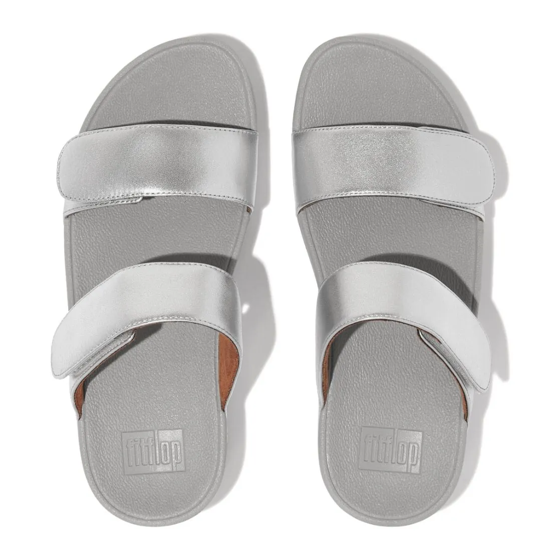 Fit Flop Lulu Adjustable Slides Silver     