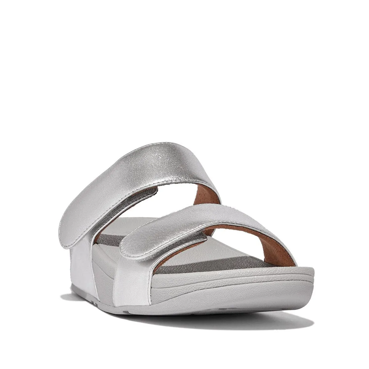 Fit Flop Lulu Adjustable Slides Silver     