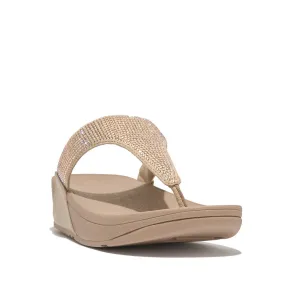 Fit-Flop Lulu Crystal Toe-Post Sandals Latte Beige    