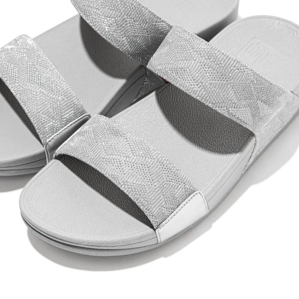 Fit Flop Lulu Glitz Slides Silver    