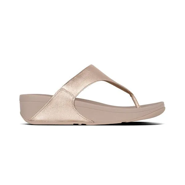 Fit Flop Lulu Leather Toepost Rose Gold      