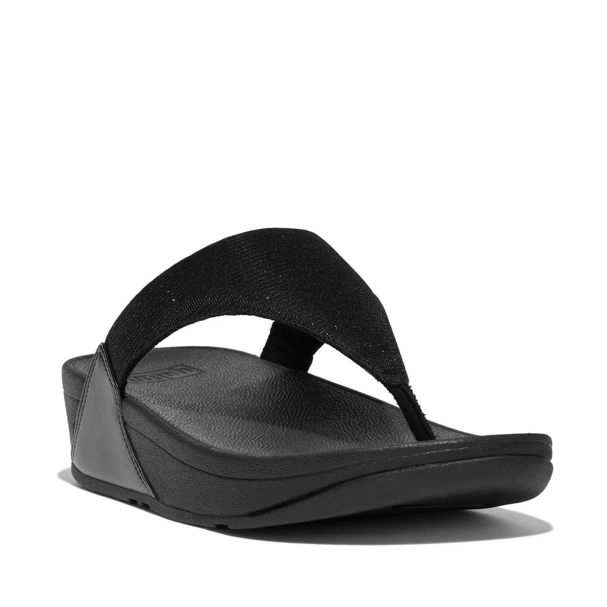 Fit Flop Lulu Shimmerlux Toe-Post Black     