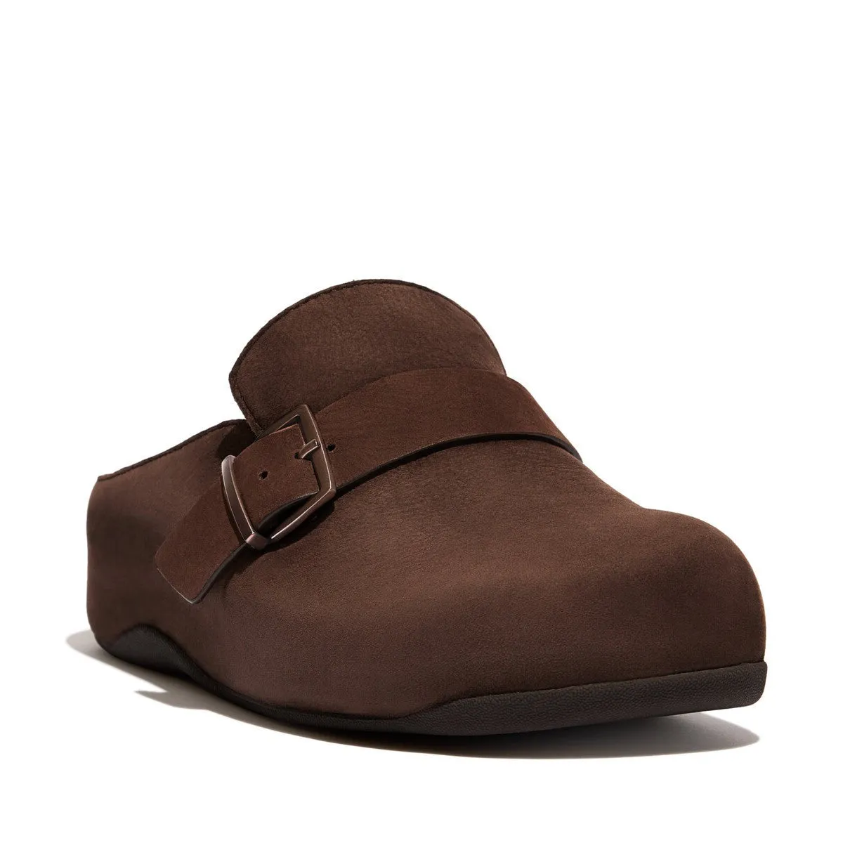 Fit-Flop Shuv Buckle-Strap Chocolate Brown        