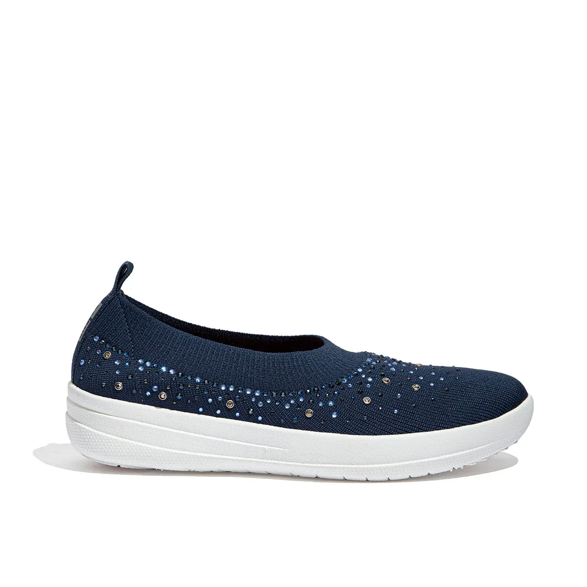 Fit-Flop Uberknit Ombre Crystal Ballerinas Midnight Navy    