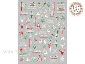 Glow in the Dark Christmas Adhesive Nail Art Sticker - 1 pc (CY-026)