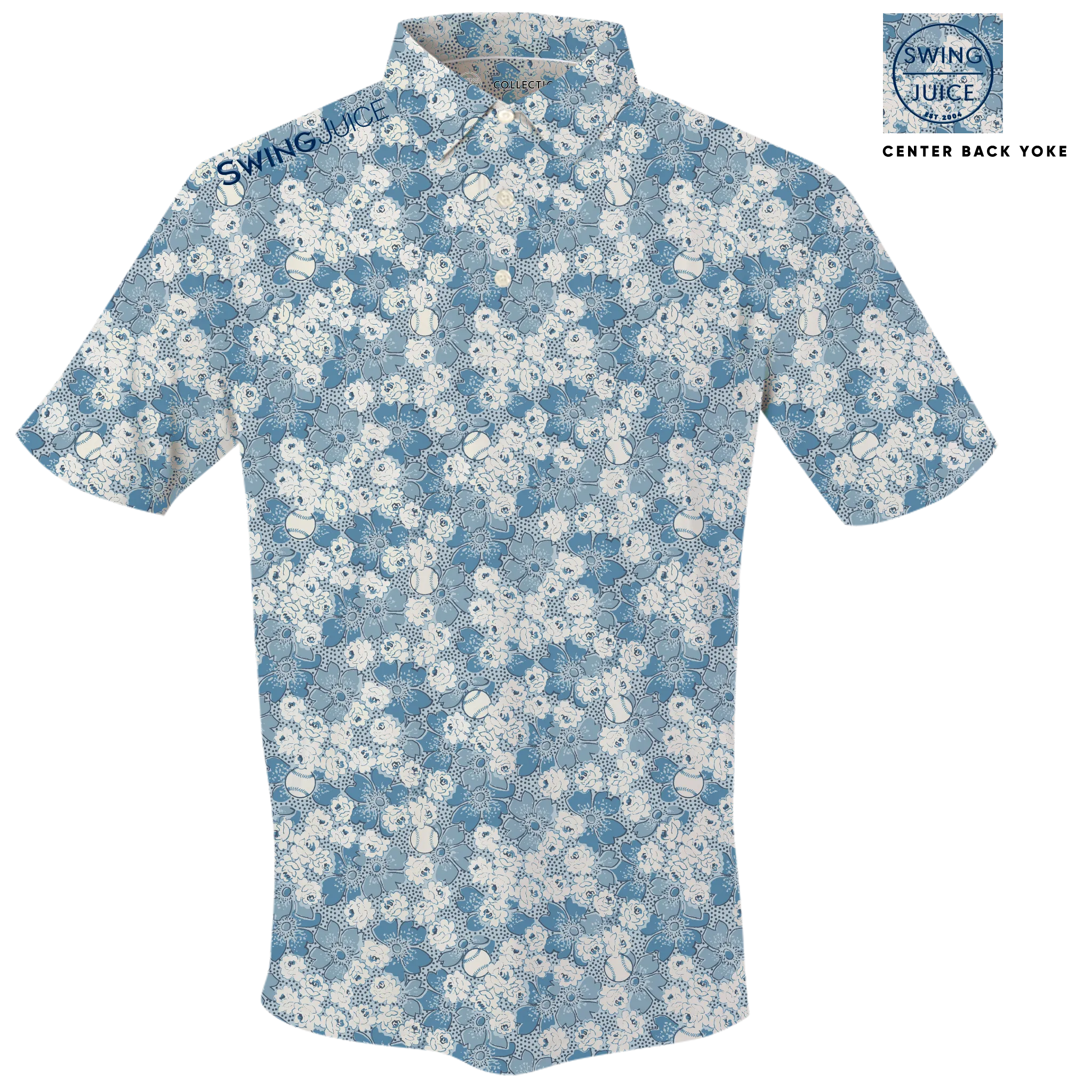 Golf Ballpark Floral Men's Polo