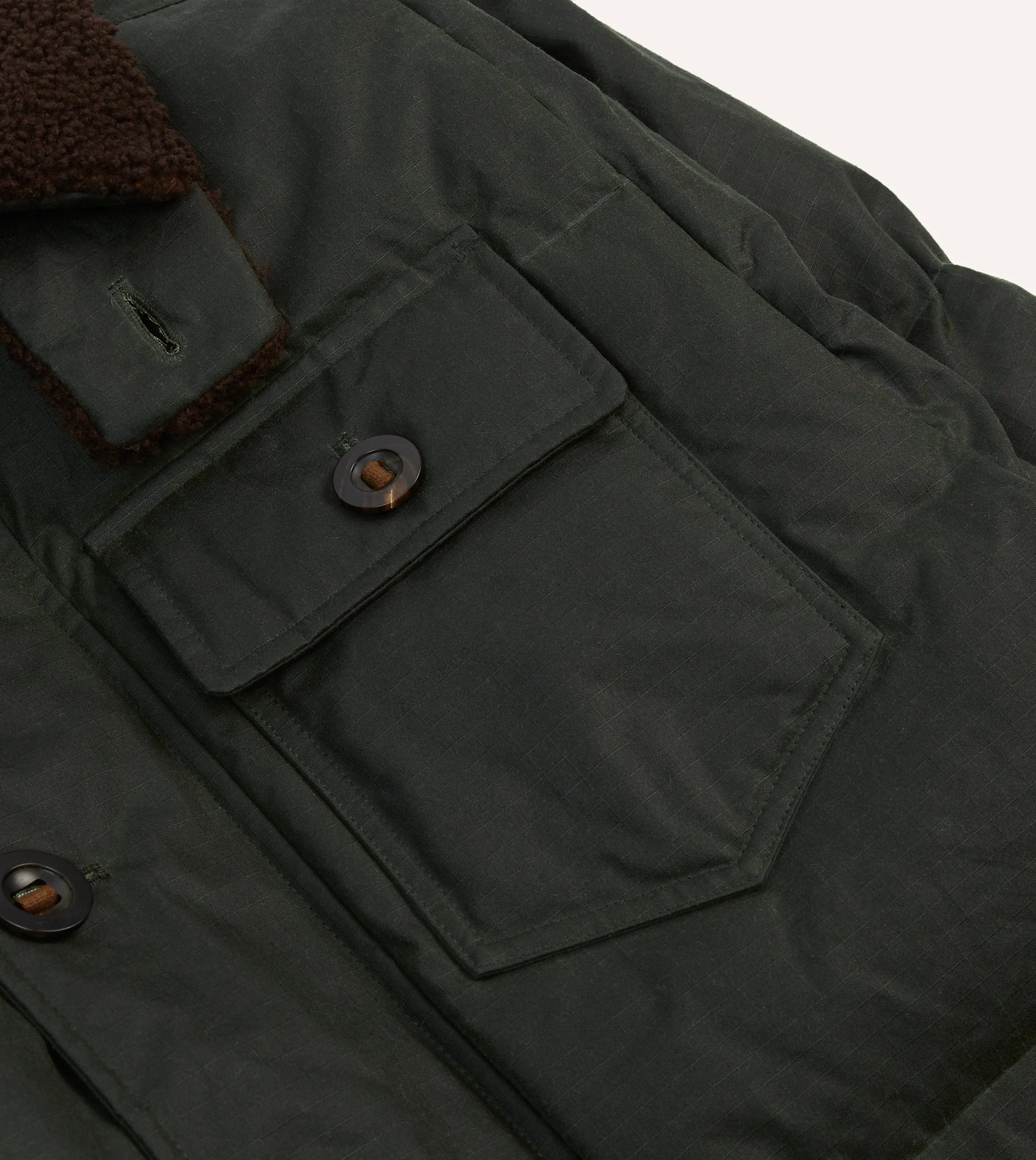 Green Waxed Cotton Expedition Parka