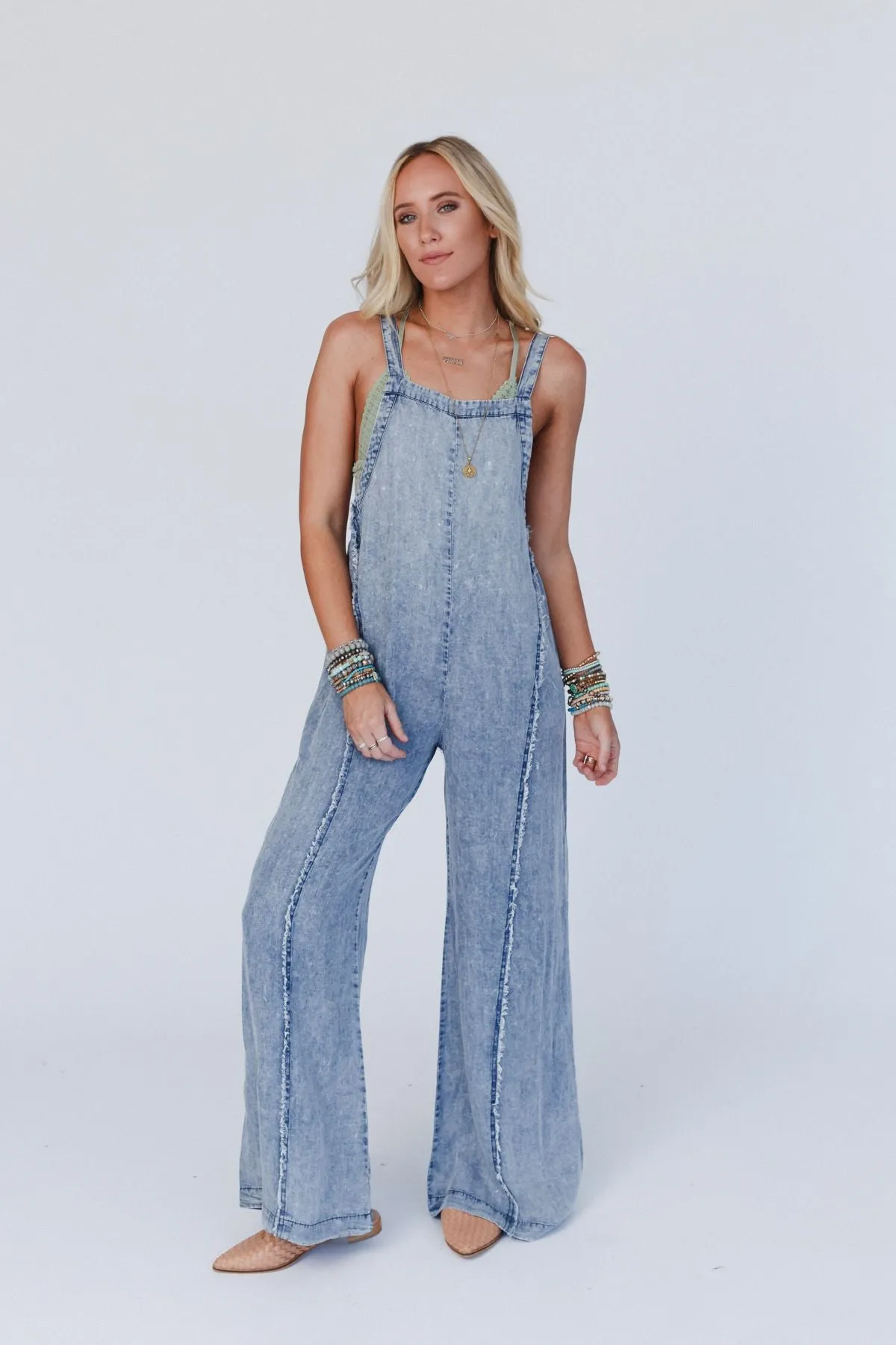 Harley Washed Jumpsuit - Denim