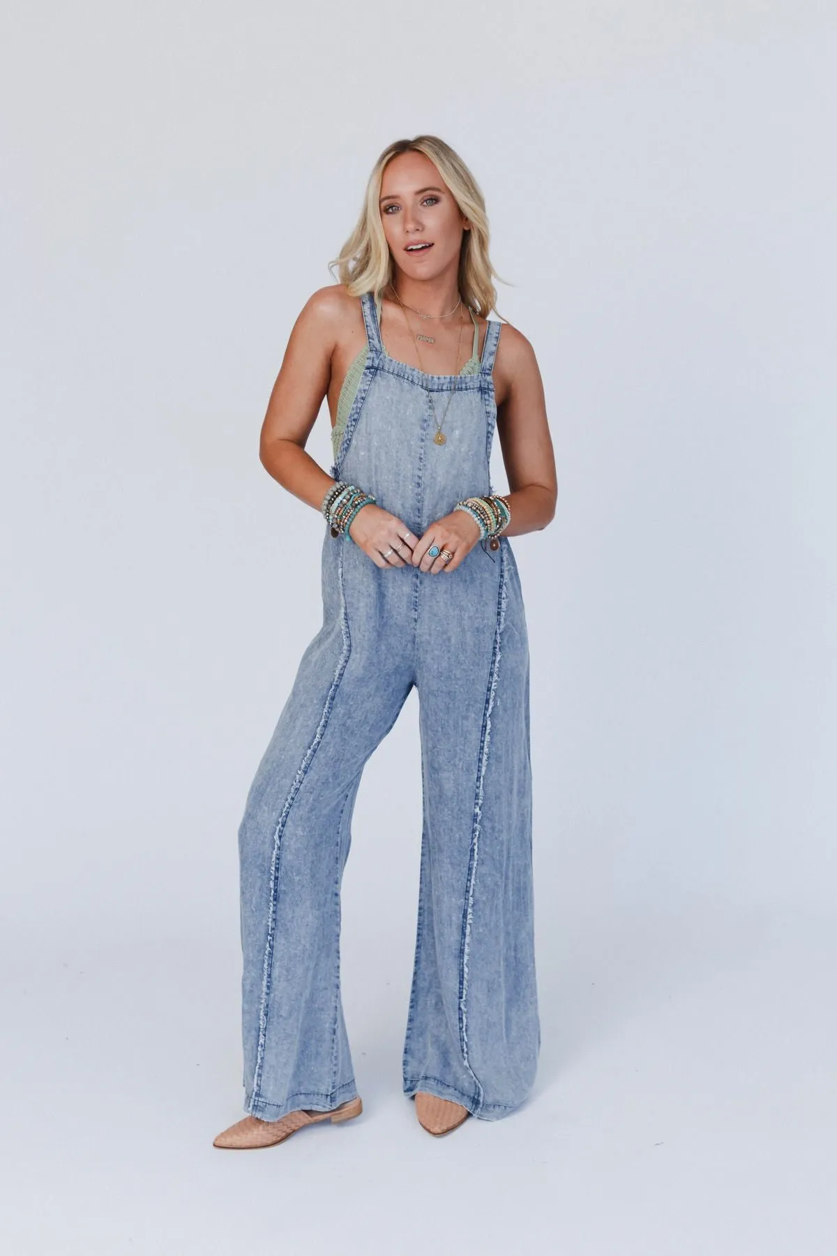 Harley Washed Jumpsuit - Denim