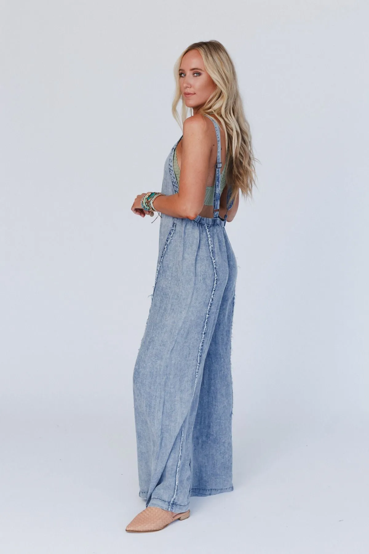 Harley Washed Jumpsuit - Denim