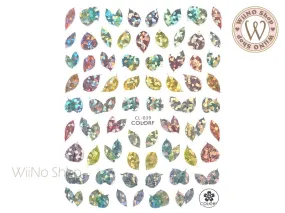 Holographic Leaves Adhesive Nail Art Sticker - 1 pc (CL-039)