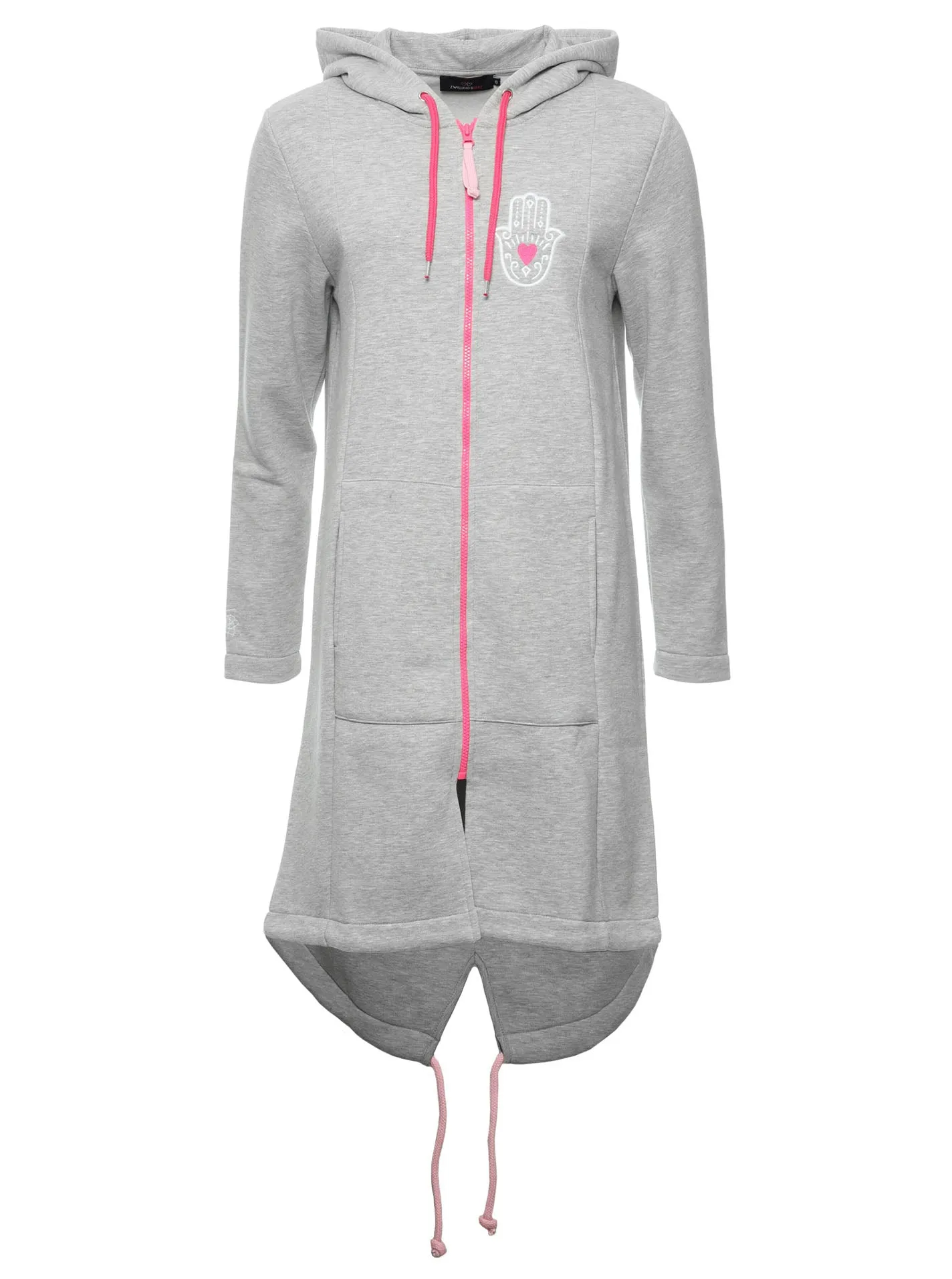 HOODIE MANTEL SWEAT "VIVI" GRAU