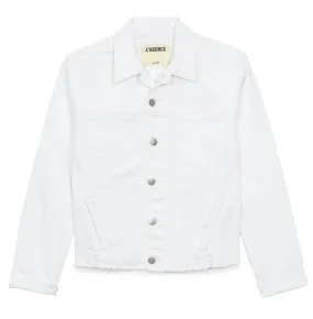 Janelle Slim Denim Jacket (Blanc)