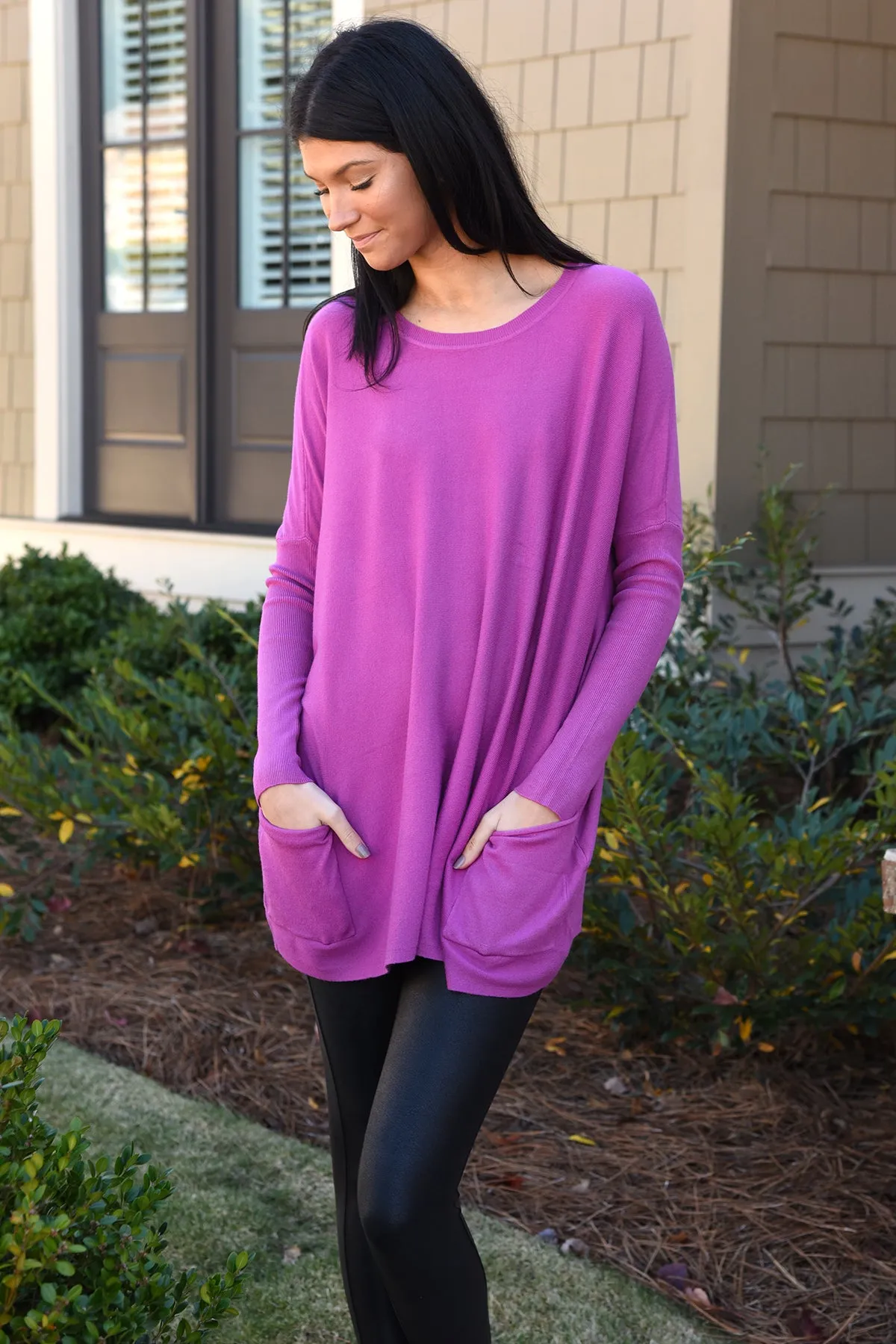 JASMINE SWEATER - MAGENTA