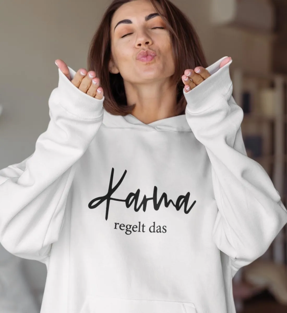 Karma regelt das Bio Hoodie Unisex