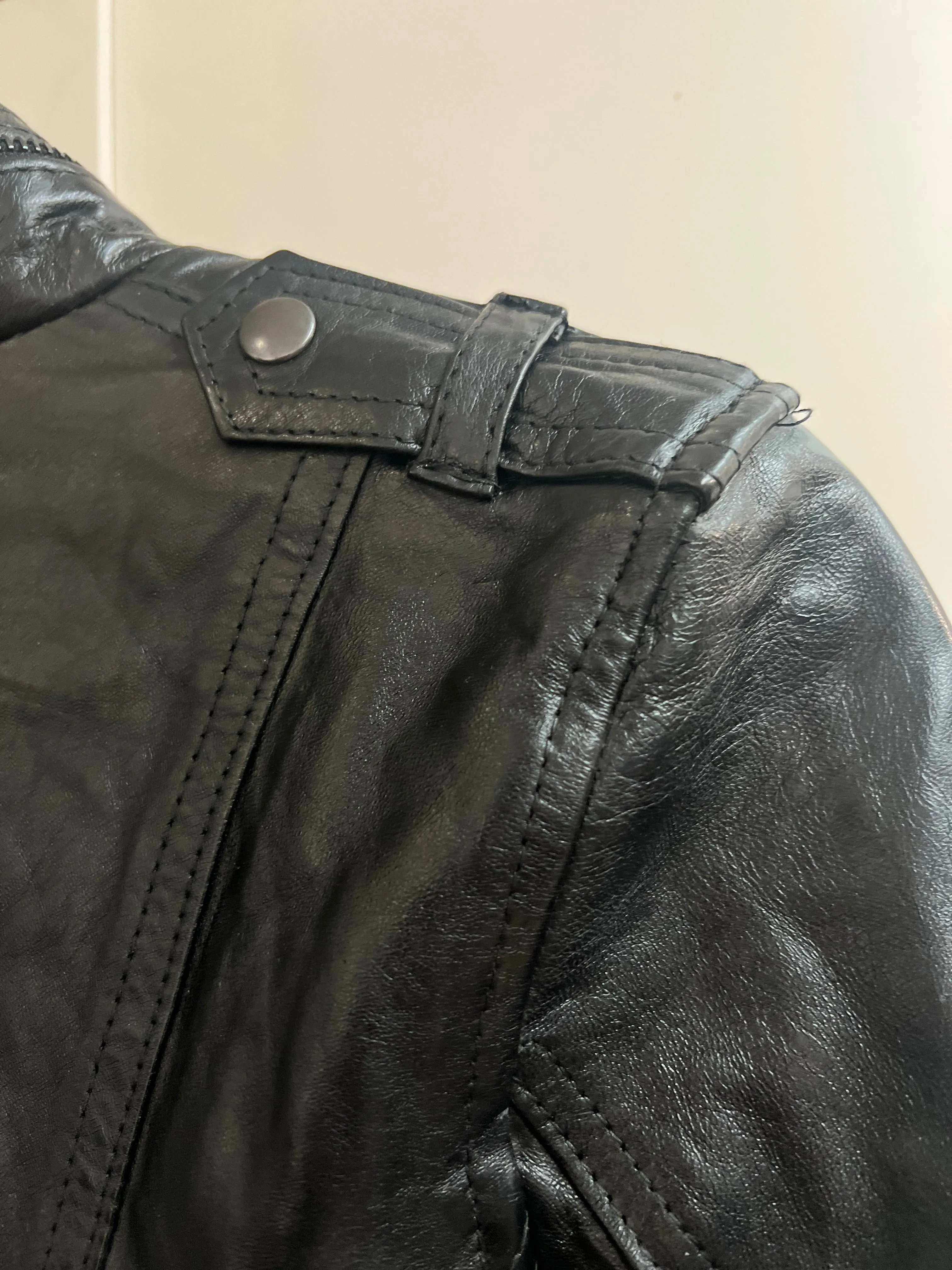 Ladies Black Leather Jacket