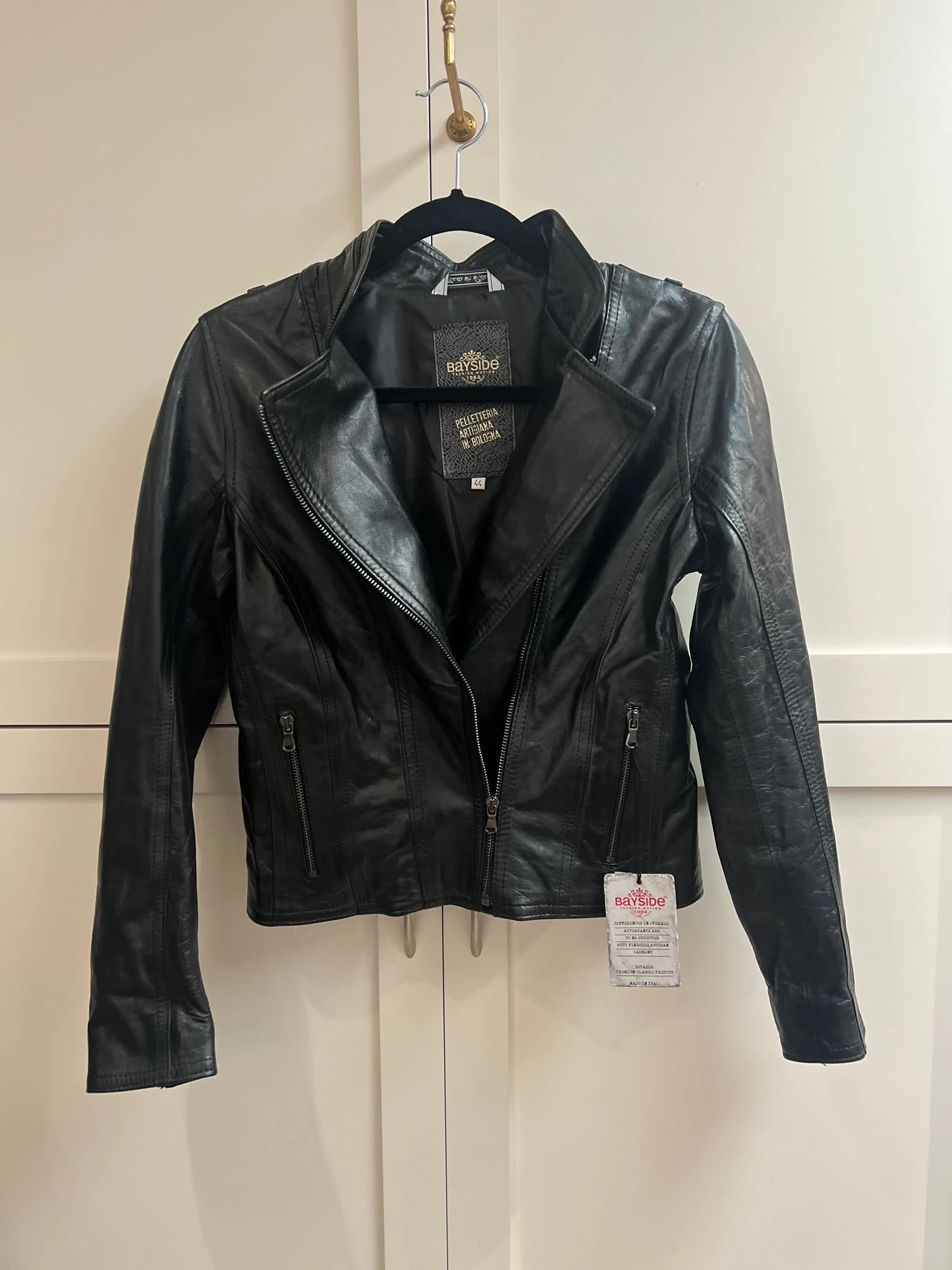 Ladies Black Leather Jacket