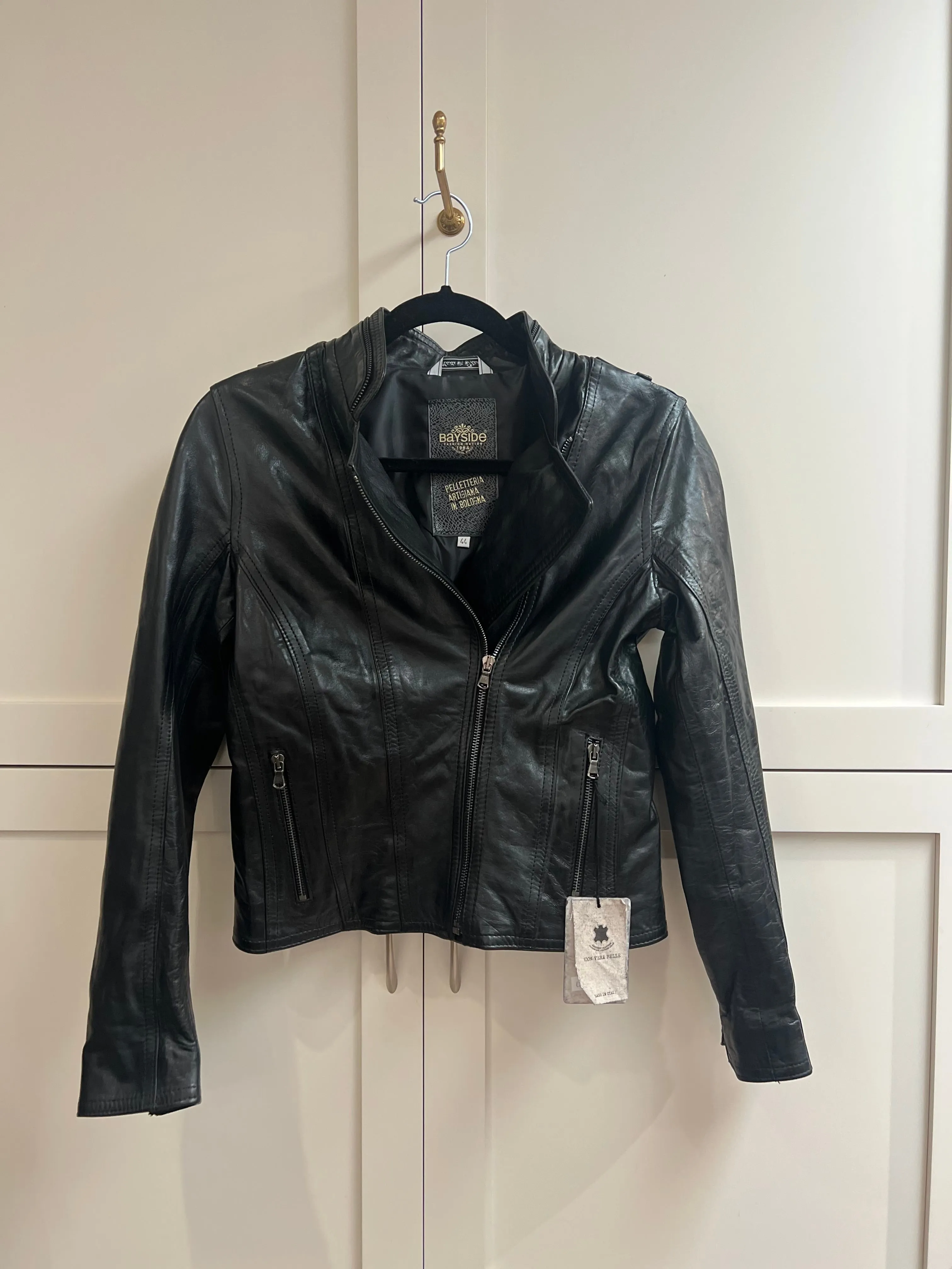 Ladies Black Leather Jacket