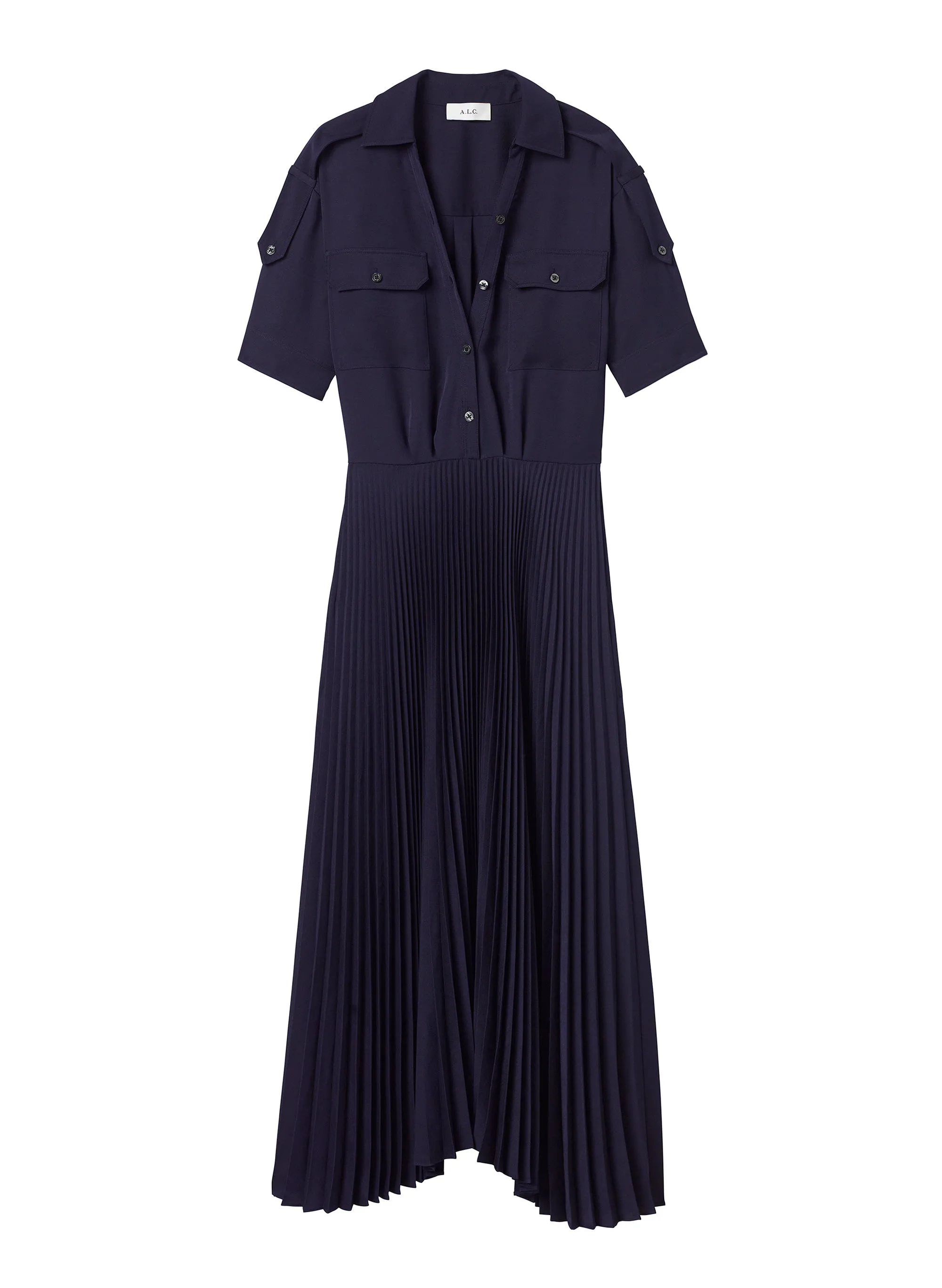 Liam Pleated Midi Dress