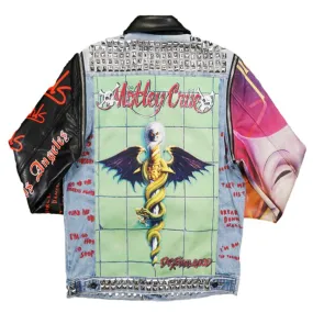 Motley Crue Studded Denim Jacket (Multi) /C7